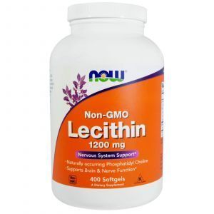 Лецитин, Lecithin, Now Foods, 1200 мг, 400 гелевых капсул
