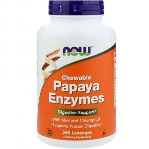 Папаин, Papaya Enzymes, Now Foods, 360 леденцо