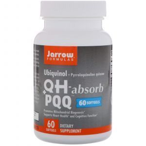 Пирролохинолинхинон и убихинол, Ubiquinol, QH+ PQQ Absorb, Jarrow Formulas, 60 капс