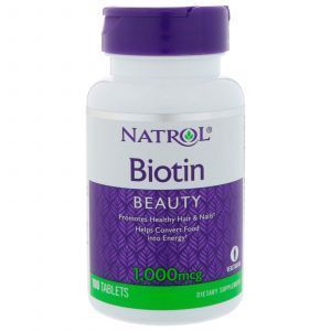 Биотин, Biotin, Natrol, быстрорастворимые, 1000 мкг, 100 таблеток