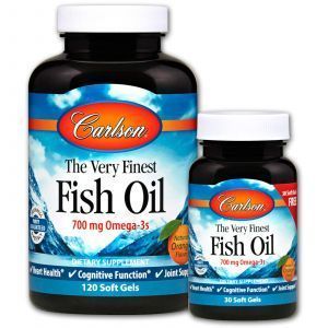 Рыбий жир (оранж), Fish Oil, Carlson Labs, апельсин, 1000 мг, 120+30 капсу