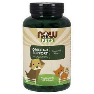 Омега-3 для кошек и собак, Omega-3 for Dogs/Cat, Now Foods, 180 капсул 