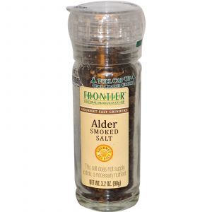 Копченая морская соль, Alder Smoked Salt, Gourmet Salt Grinder, Frontier Natural Products, 90 г