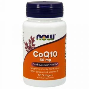 Коэнзим Q10 с селеном и витамином Е, CoQ10, Now Foods, 50 мг, 50 гелевых капсул
