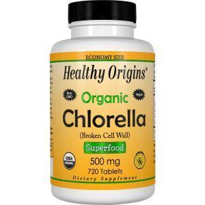 Хлорелла, Chlorella, органик, Healthy Origins, 720 таб.