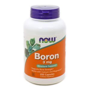 Бор, Boron, Now Foods, 3 мг, 250 капсу