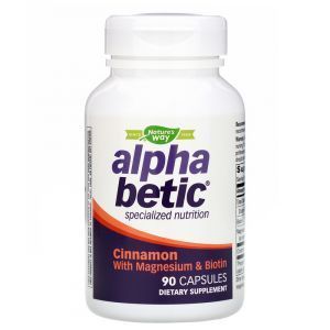 Альфа Бетик, Alpha Betic, Nature's Way, для диабетиков, корица с магнием и биотином, 90 капсул