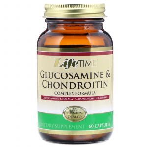 Глюкозамин хондроитин, Glucosamine & Chondroitin, LifeTime Vitamins, 60 кап.