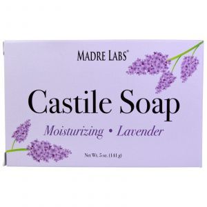 Мыло с лавандой, Castile Soap, Madre Labs, увлажняющее, расслабляющее, 141 г 