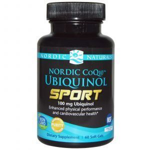 Спортшыларға арналған Ubiquinol Q10, Ubiquinol CoQ10, Nordic Naturals, 100 мг, 60 капсулалар