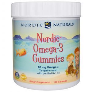 Рыбий жир для детей (мандарин), Omega-3 Gummies, Nordic Naturals, 82 мг, 120 желе