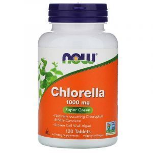 Хлорелла, Chlorella, Now Foods, 1000 мг, 120 таблеток
