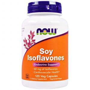Соевые изофлавоны, Soy Isoflavones, Now Foods, 120 вегетарианских капсул