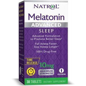 Мелатонин для сна, Melatonin Advanced Sleep, Natrol, 10 мг, 30 таблеток