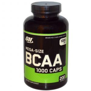 BCAA Mega, Mega-Size BCAA, Optimum Nutrition, 1000 мг, 200 капсулалар