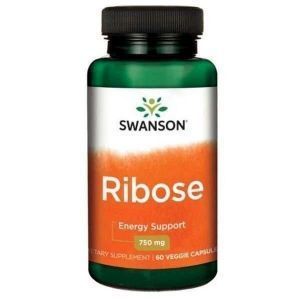 D-Рибоза, Ultra Ribose, Swanson, 750 мг, 60 вегетарианских капсул