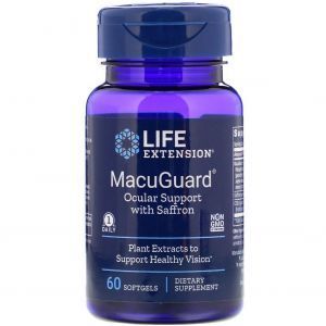 Витамины для глаз, MacuGuard, Life Extension, 60 капсул