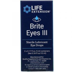 Жидкость для глаз, Brite Eyes III, Life Extension, смазка для промывания, 2 флакона по 5 мл (Default)