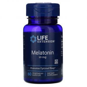 Мелатонин, Melatonin, Life Extension, 10 мг, 60 капсул