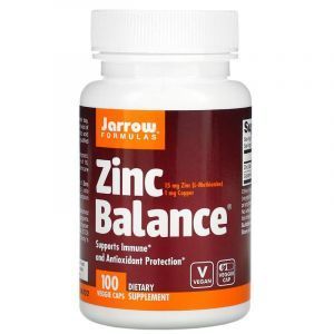 Цинк баланс, Zinc Balance, Jarrow Formulas, 100 капсул 