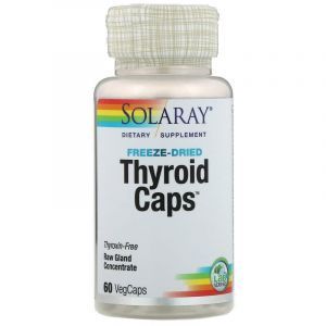 Здоровье щитовидной железы, Thyroid Caps, Solaray, 60 капсул