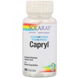 Каприловая кислота, Capryl, Solaray, 100 капс.