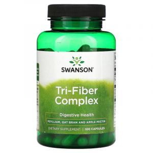 Комплекс пищевых волокон, Tri-Fiber Complex, Swanson, 100 капсул
