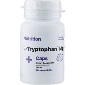 L-триптофан Магний Витамин B6, L-Tryptophan Mg B6, AB PRO Nutrition, антистресс комплекс, 60 капсул
