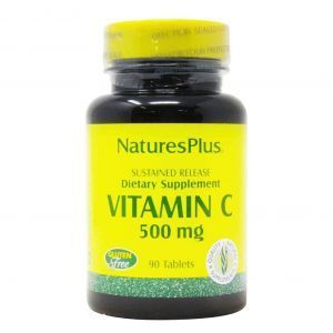 Витамин С, Vitamin C, Nature's Plus, с замедленным высвобождением, 500 мг, 90 таблеток
