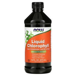 Хлорофилл жидкий с мятным вкусом, Liquid Chlorophyll, Now Foods, 473 мл.