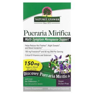 Пуэрария Мирифика, Pueraria Mirifica, Nature's Answer, 150 мг, 60 капсул