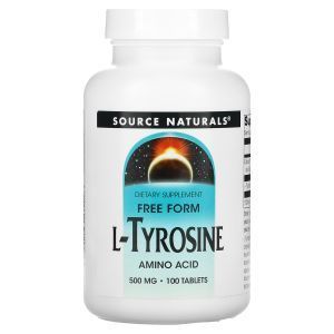 L- тирозин, Source Naturals, 500 мг, 100 таблеток