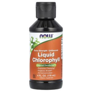 Хлорофилл жидкий, Liquid Chlorophyll, NOW Foods, экстра-сила, без ароматизаторов, 118 мл
