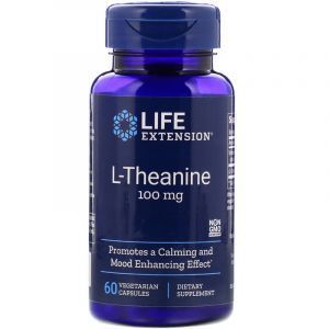 L-Теанин, L-Theanine, Life Extension, 100 мг, 60 капсул 