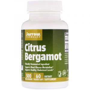 Бергамот, Citrus Bergamot, Jarrow Formulas, 500 мг, 60 капсул
