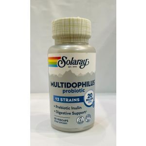 Пробиотиктер, Multidophilus 12, Solaray, 20 миллиард CFU, 50 капсулалар