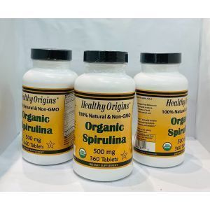 Spirulina, Healthy Origins, Organic, 500 мг, 360 таблетка.