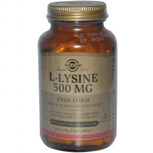 L- лизин, Solgar, 500 мг,100 капсул