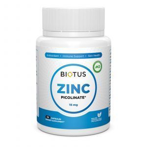 Цинк пиколинат, Zinc Picolinate, Biotus, 15 мг, 60 капсул