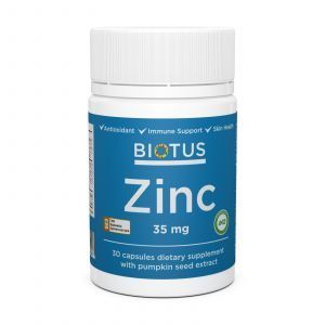 Цинк, Zinc, Biotus, 35 мг, 30 капсул